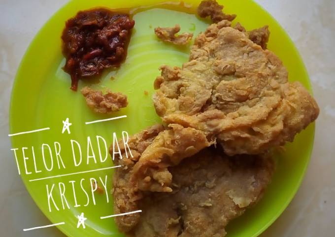 Resep Telor Dadar Krispi (Telor Dadar Geprek), Lezat