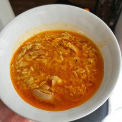 A picture of Chicken Soup (Çorbë pule).