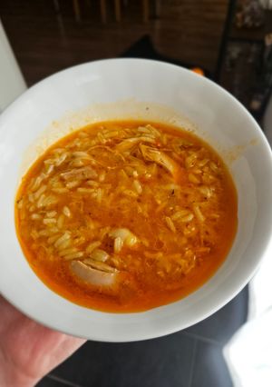 A picture of Chicken Soup (Çorbë pule).