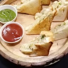 A picture of Cheese potato toast.