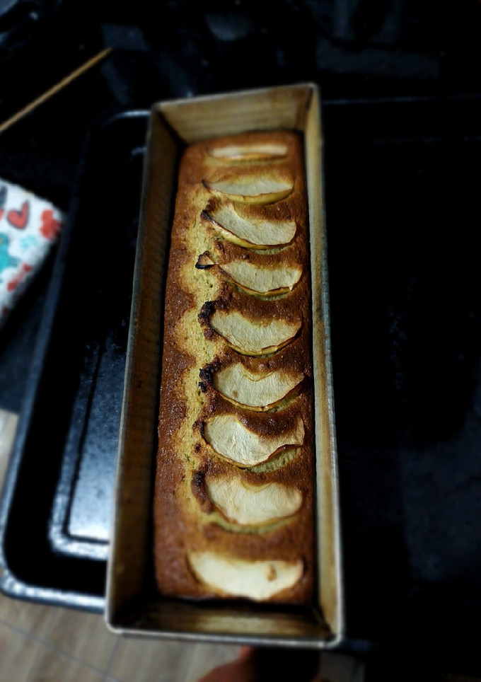 Una foto de Budín de manzana y avena