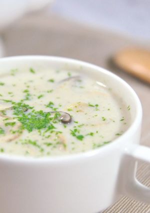 蘑菇濃湯(十分鐘完成) 的食譜成品照片
