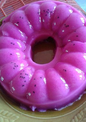 Foto resep Puding buah naga