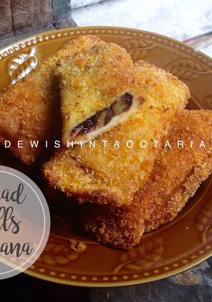 Foto resep Bread Rolls Banana 🍌 (Roti Tawar Isi Pisang, Ceres, Keju)
