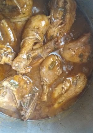 A picture of Chicken chillies stew.