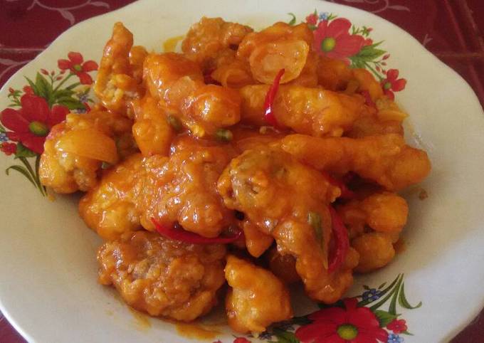 Ayam fillet asam manis (sweet n sour chicken fillet)