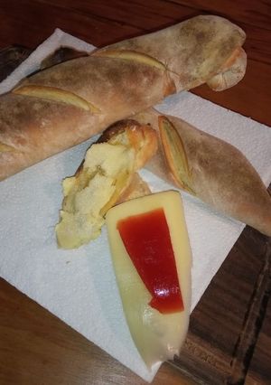 Una foto de Pan francés