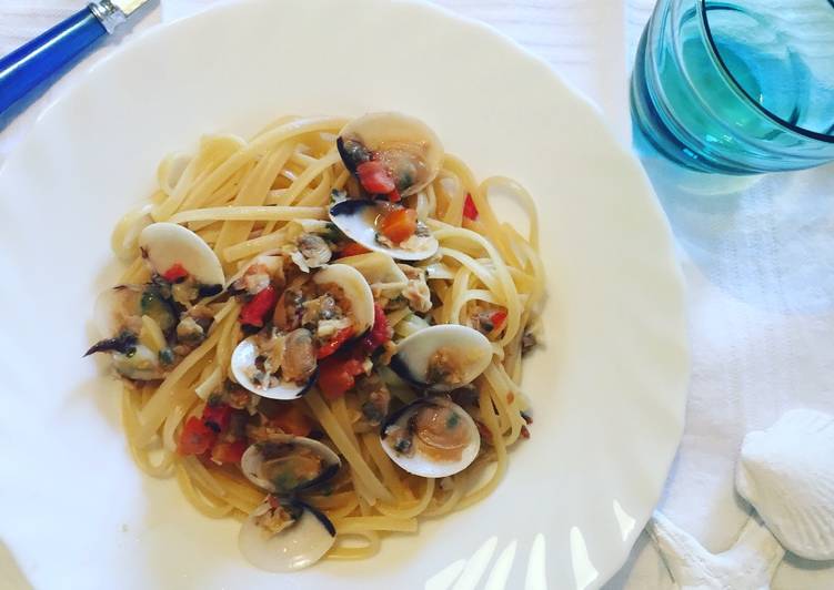 Recetta di Fatto in casa Spaghettino alle vongole
