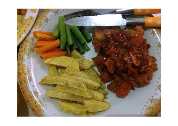 Resep Steak jamur tiram with barbecue sauce Anti Gagal