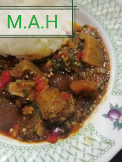A picture of Okro soup.