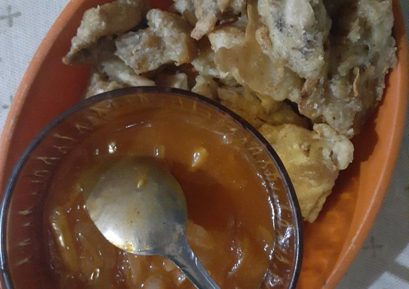 Ayam goreng saus asam manis