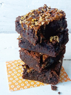 Una foto de Brownie con Dulce de leche