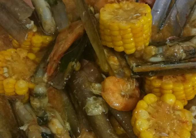 Cara Gampang Menyiapkan Seafood saus padang telur ala resto Anti Gagal