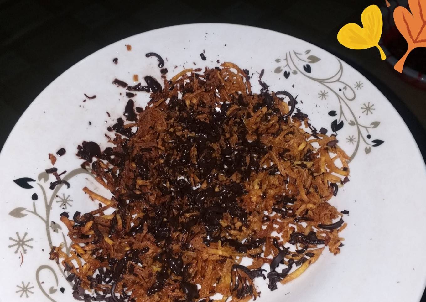 Ubi jalar kriuk goreng coklat lumer