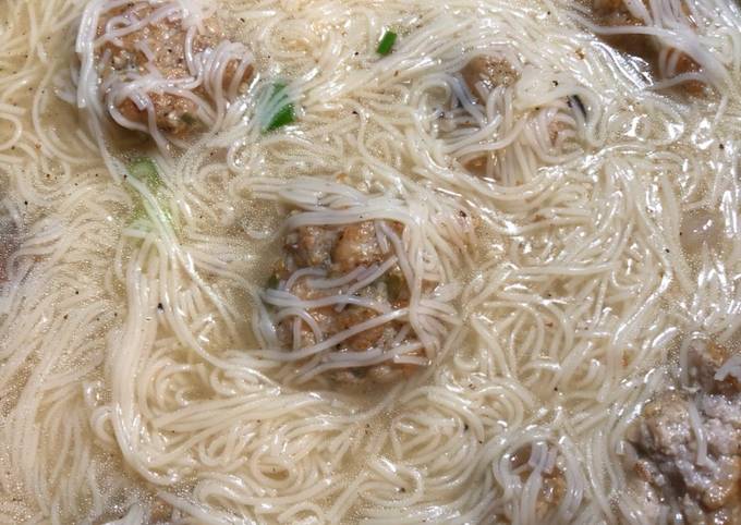 Shrimp and Mushroom Meat Balls in Misua Noodle Soup Part 2