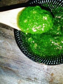Une photo de Pesto zéro déchet aux fanes de radis