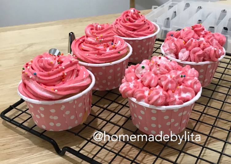 Resep Rose Birthday Cupcake #homemadebylita Anti Gagal
