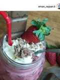 ميلك شيك ستروبري 🍓👌😋