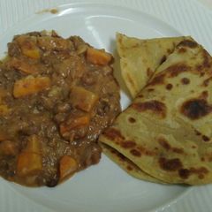 A picture of Beans in coconut cream with chapati #coconut tamarind contest.