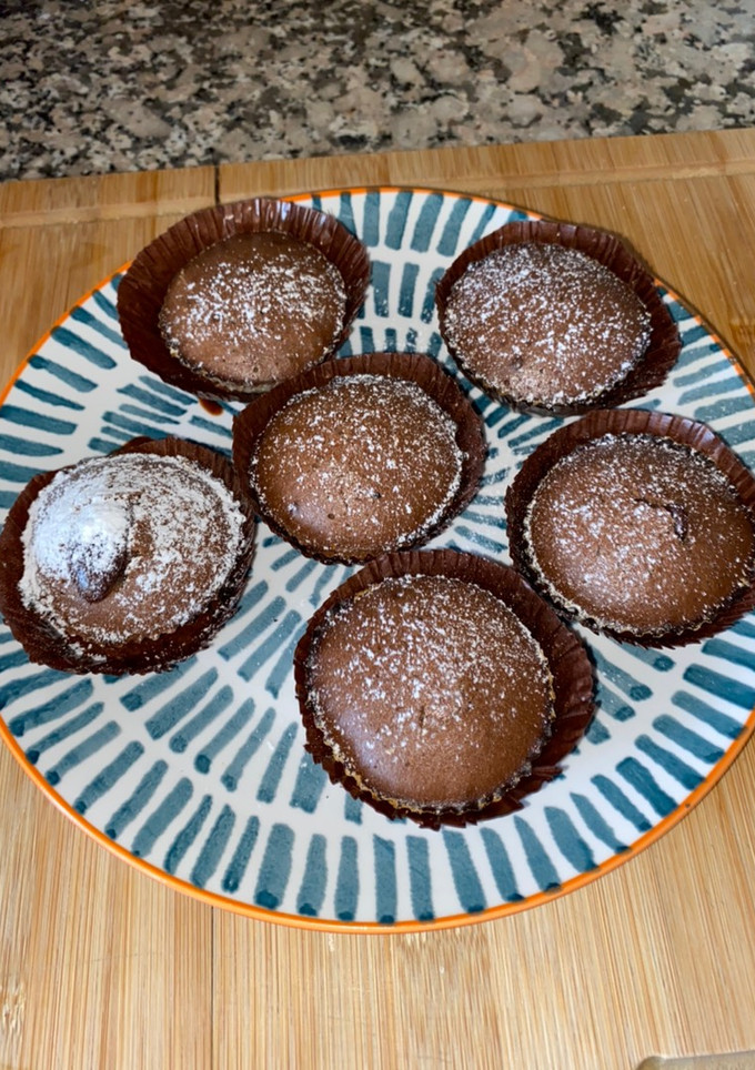 Una foto de Magdalenas a lo brownie