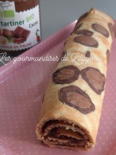 Une photo de Roulé léopard à la pâte à tartiner