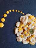 Gnocchi di pollo con crema di carote