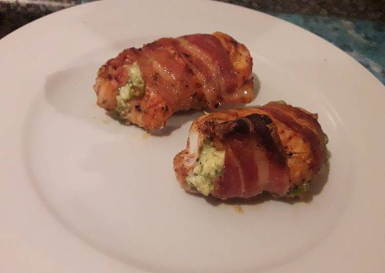 Monday Fresh Stuffed Chicken breast wrapped in Bacon