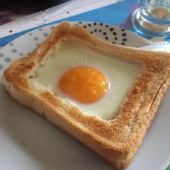 A picture of Egg on toast with a twist.
