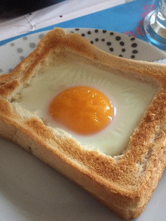 A picture of Egg on toast with a twist.