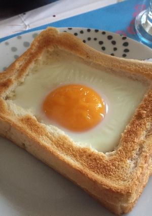 A picture of Egg on toast with a twist.