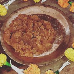 A picture of Kadha Prashad.