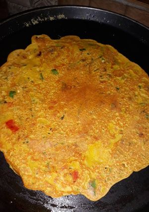 A picture of Besan chilla.