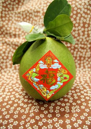 Hình của món Mẹo giữ Bưởi tươi lâu.