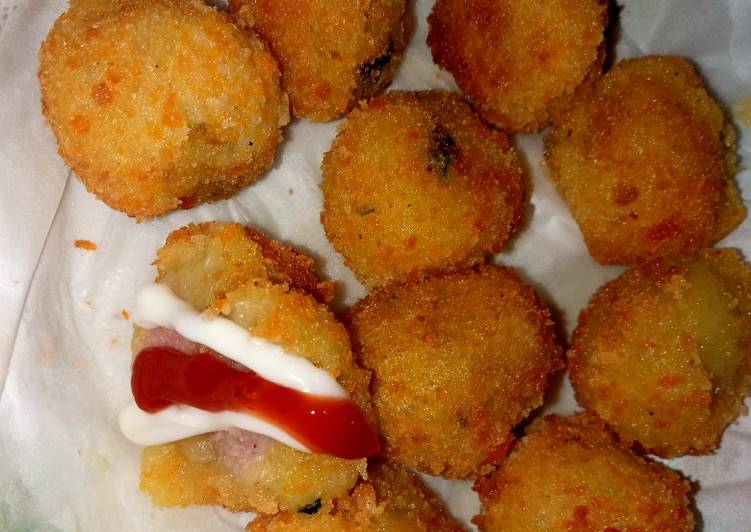 Kroket kentang 🥔 isi sosis dan abon