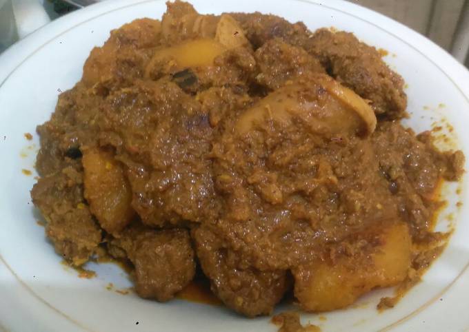 Rendang DaTangSo ( Daging Kentang Sosis