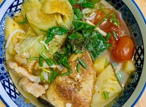 Hình của món Bún cá cờ.