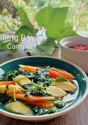 Foto resep Bening Bayam Campur Pepaya Putren