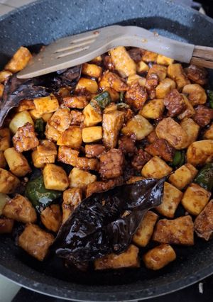 Foto resep Putih telur, tempe, tahu cabe ijo
