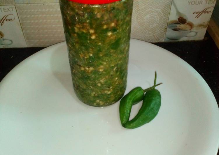 Recipe of Award-winning Green chilli chopped