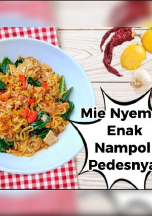 Foto resep Mie nyemek enak nampol pedesnya
