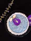 Butterfly pea sago pudding