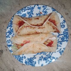 A picture of Chicken paratha roll.