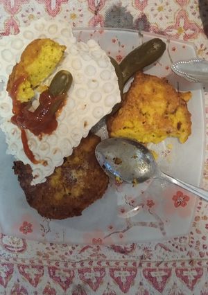 عکسی از دستور کوکو سیب زمینی با سبزی