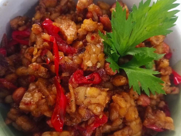 Wajib coba! Resep buat Orek Tempe Kacang Tanah (Pedas Manis; mudah) dijamin spesial