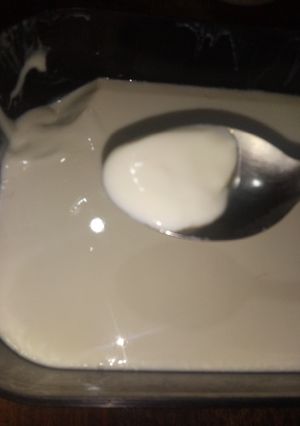 Una foto de Yogurt casero con leche en polvo (sin yogurtera)