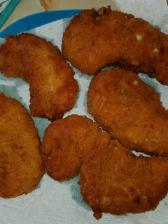 Una foto de Pechuga empanada frita