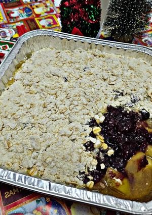 Gambar Apple berry crumble pie