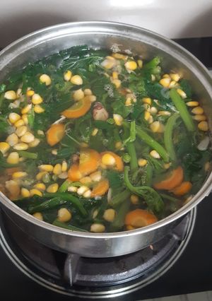 Foto resep Sayur Menir Daun Labu Kuning