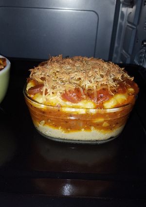 Foto resep Bolognese cheese potato