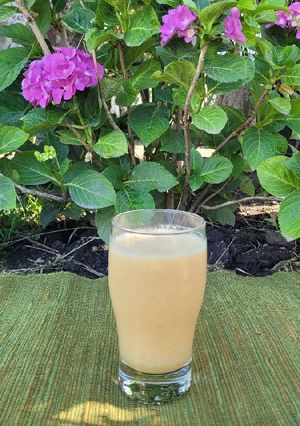Una foto de Smoothie melón-durazno-naranja